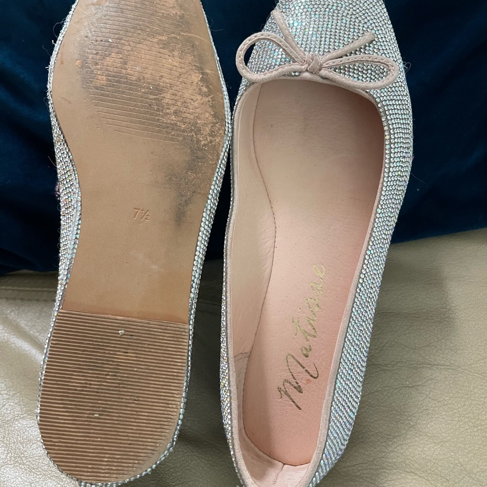 Matisse Roxy Clear Rhinestone Ballet Flats - Picture 5 of 9